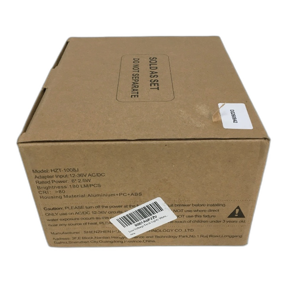 6 Pack 180LM Low Voltage 2.5W Waterproof Landscape LED Deck Lights NEW