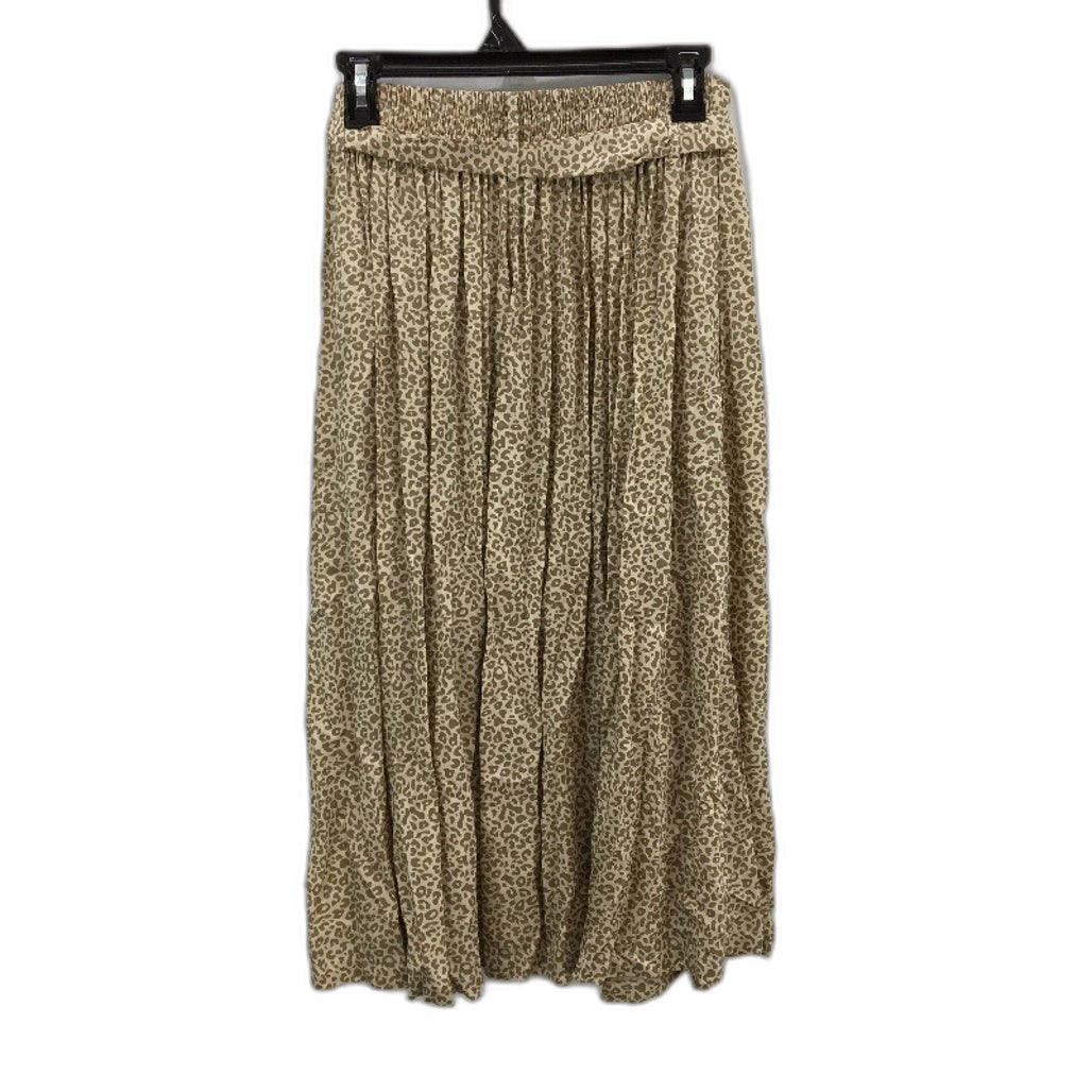 Buddha Wear Tan Animal Print 100% Tencel Skirt With Pockets Ladies Size XS
