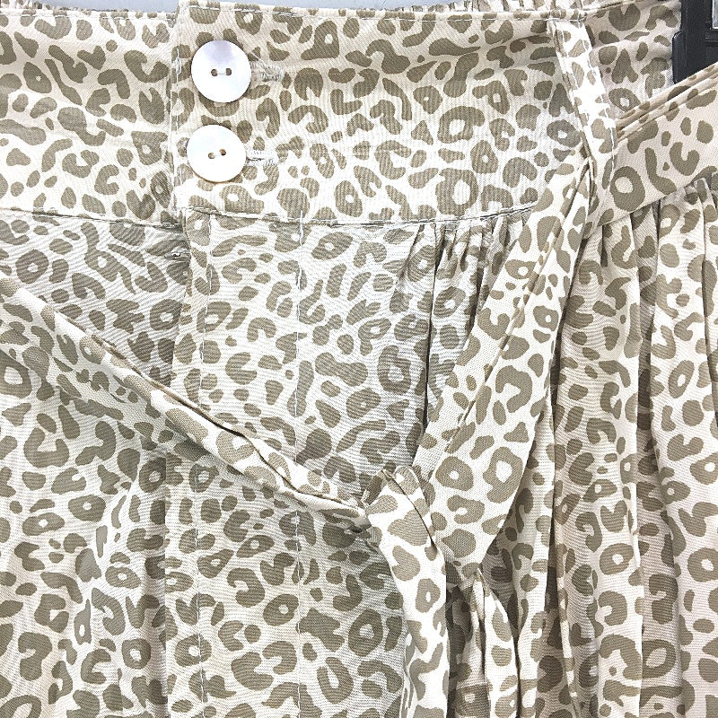 Buddha Wear Tan Animal Print 100% Tencel Skirt With Pockets Ladies Size XS