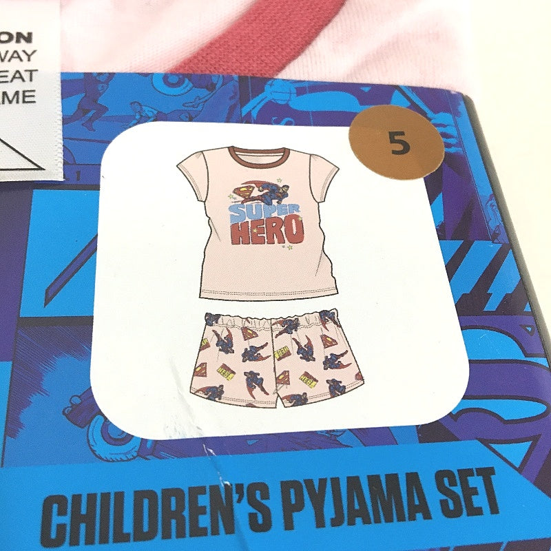 DC Comics Superman & Nickelodeon Paw Patrol Twin Pajama Sets Girls Size 5 NEW