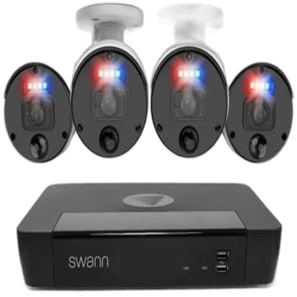 Swann Master-Series Wired 4 Bullet Cam 4K NVR Security Camera System NEW