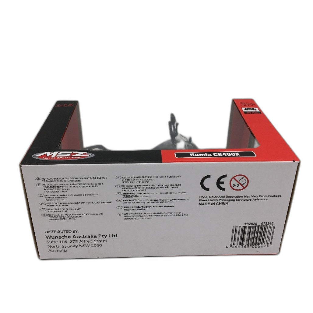 MSZ Welly 1:12 Scale Honda CB400X and 1:24 2013 Dodge Challenger Model Car NEW