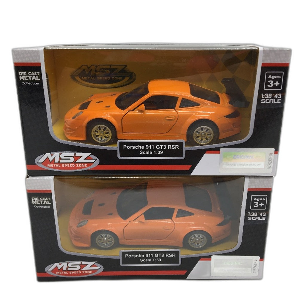 MSZ Assorted 4 Pack 1:39 Porsche Audi Nissan Die Cast Model Cars NEW
