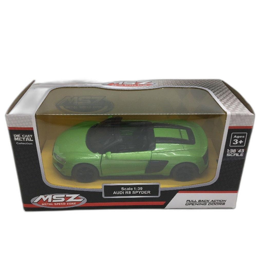 MSZ Assorted 4 Pack 1:39 Porsche Audi Nissan Die Cast Model Cars NEW