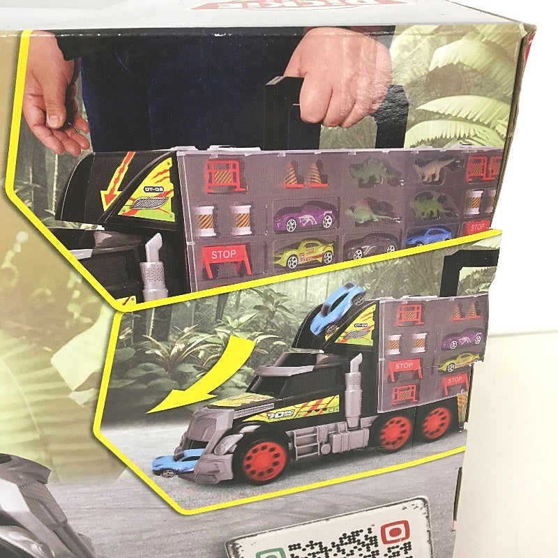 Dickie Toys Dino Carry Case 42 Die Cast Car Slot Truck with Accessories NEW