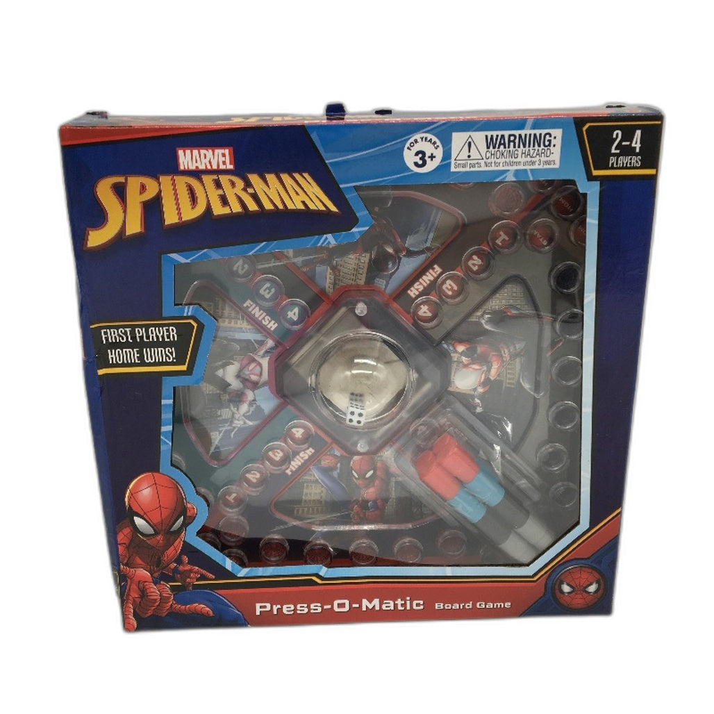 Marvel Spider-Man Press-O-Matic Boardgame and Size 7 Toddler Shoes Bundle NEW