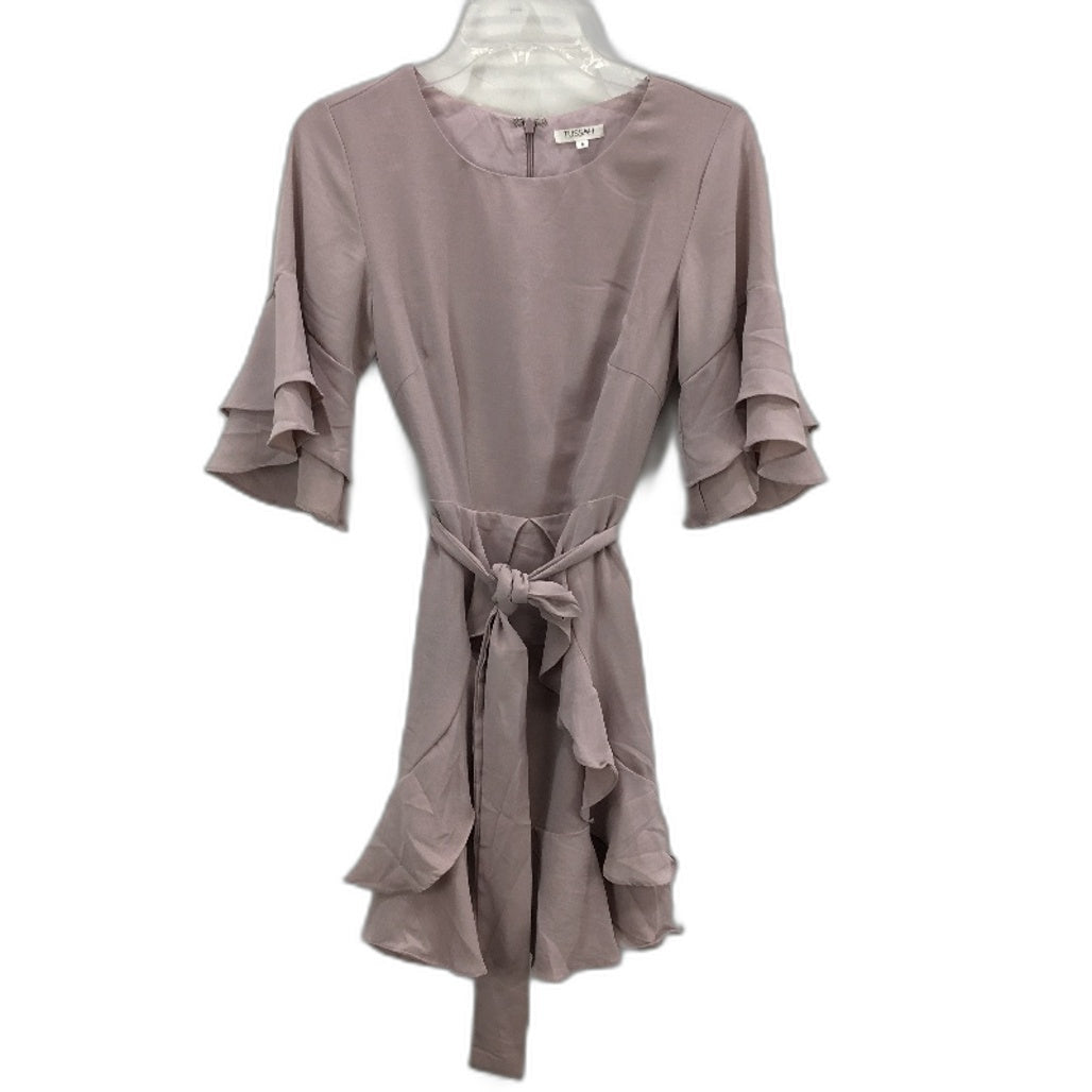 Tussah Cecilia Ruffle Mid Sleeve Lavender Belted Mini Dress Ladies Size 6
