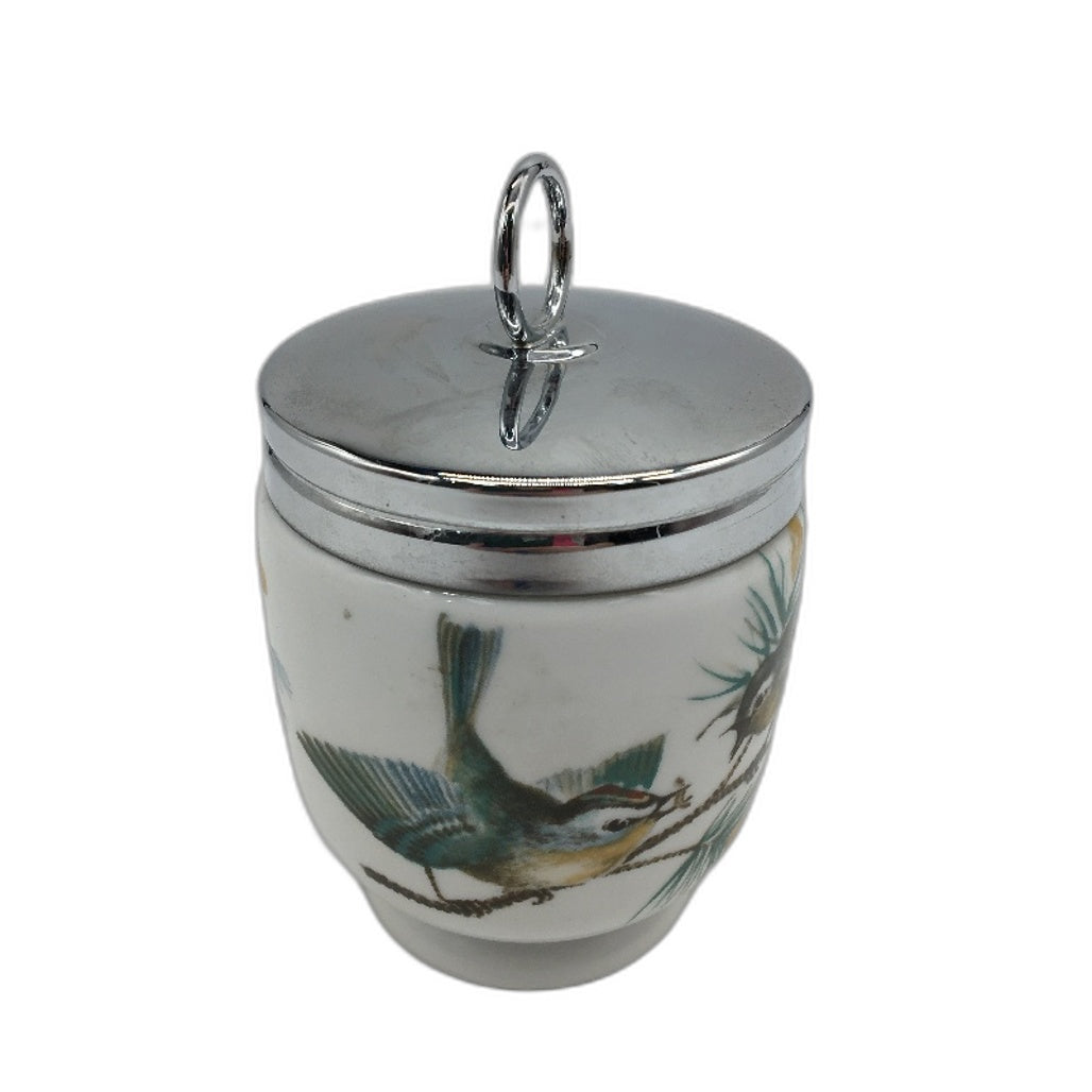 VINTAGE Royal Worcester Made In England Fine Porcelain Egg Coddler Cup With Lid