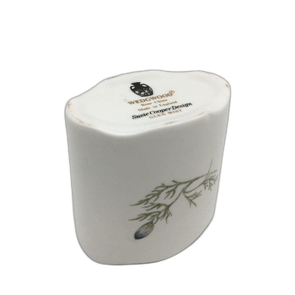 Wedgwood Bone China Susie Cooper Design Glen Mist Sugar Bowl & Tea Spoon Holder