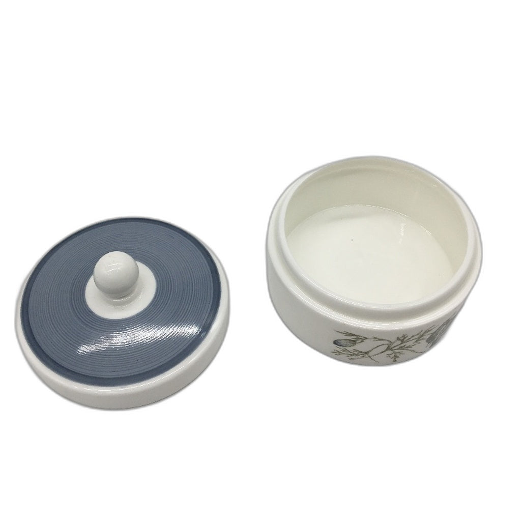 Wedgwood Bone China Susie Cooper Design Glen Mist Sugar Bowl & Tea Spoon Holder