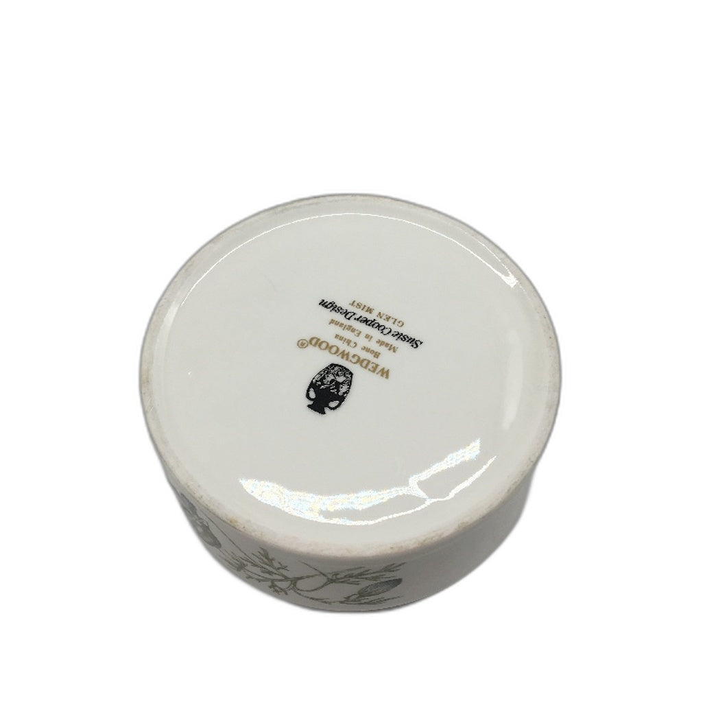 Wedgwood Bone China Susie Cooper Design Glen Mist Sugar Bowl & Tea Spoon Holder