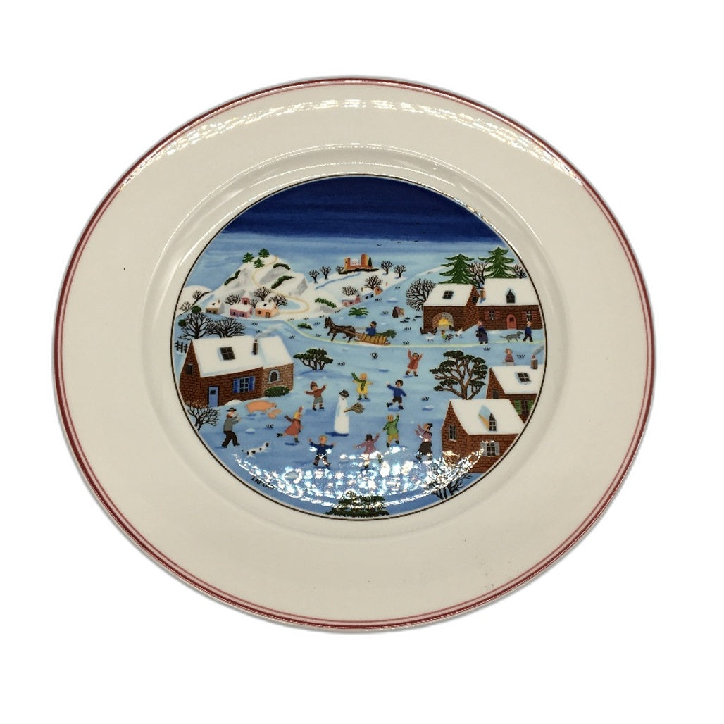 COLLECTABLE Villeroy & Boch West Germany Porcelain Naif Christams 26cm Plate