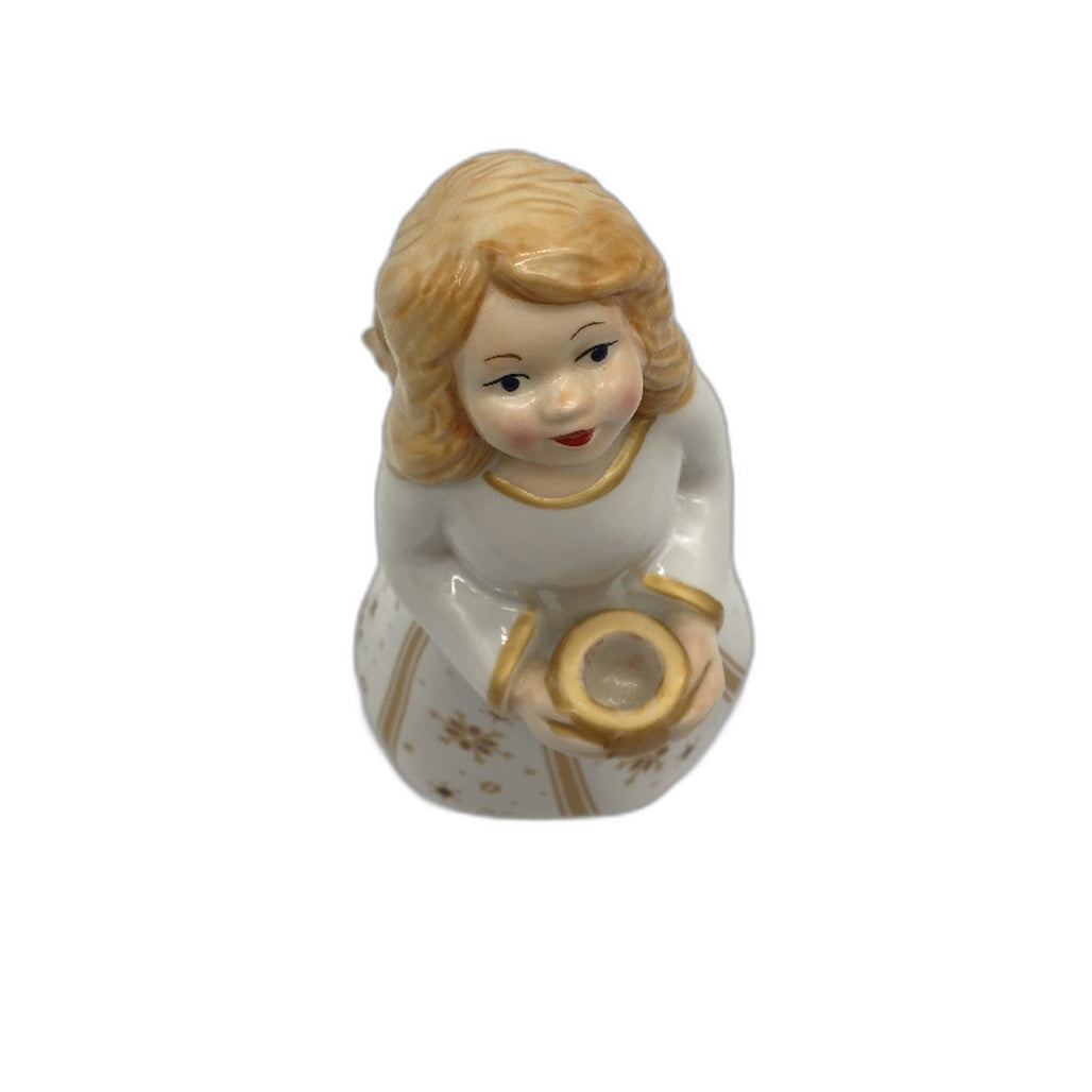 COLLECTABLE Villeroy & Boch West Germany Christams Angel Gold Acented Figurine