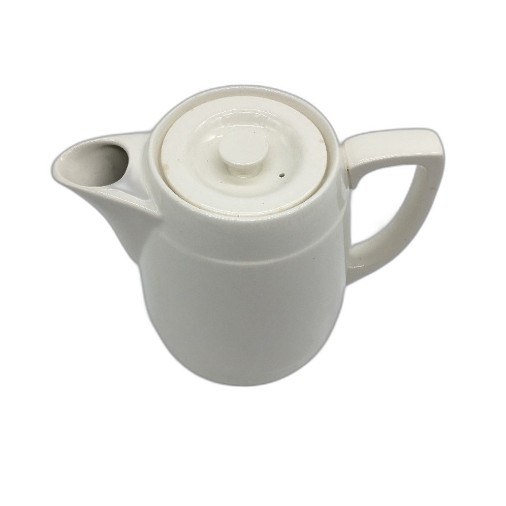 ART DECO Spode Copeland England Keith Murray Moonstone White Classic Coffee Pot