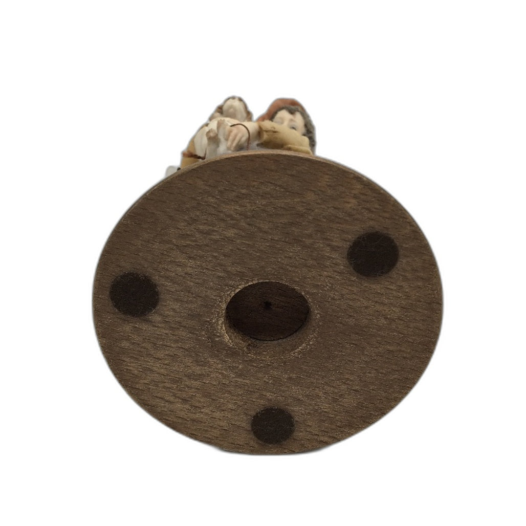 COLLECTABLE 1981 Bruno Merli Capodimonte Porcelain Boy Holding Dog Figurine 21cm