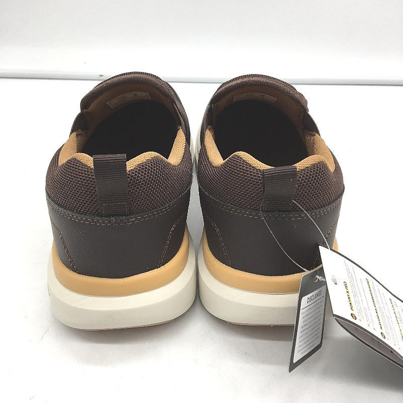 Fitville Brown & Tan Slip On Arch Heel Support Sneakers Mens Size WIDE US10 NEW