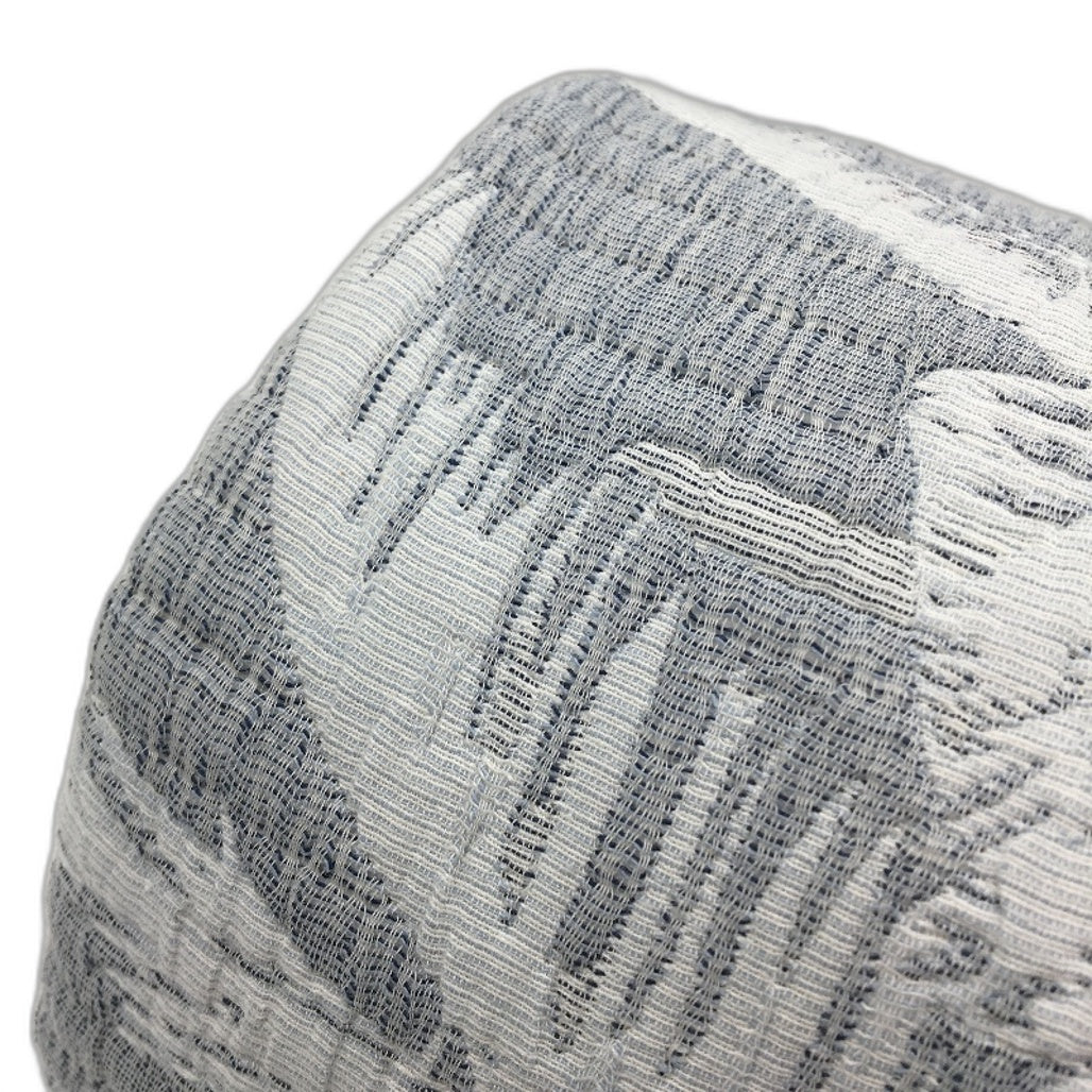 Kirkton House Cotton Covered Tropical Themed Lightweight Grey Blanket NEW