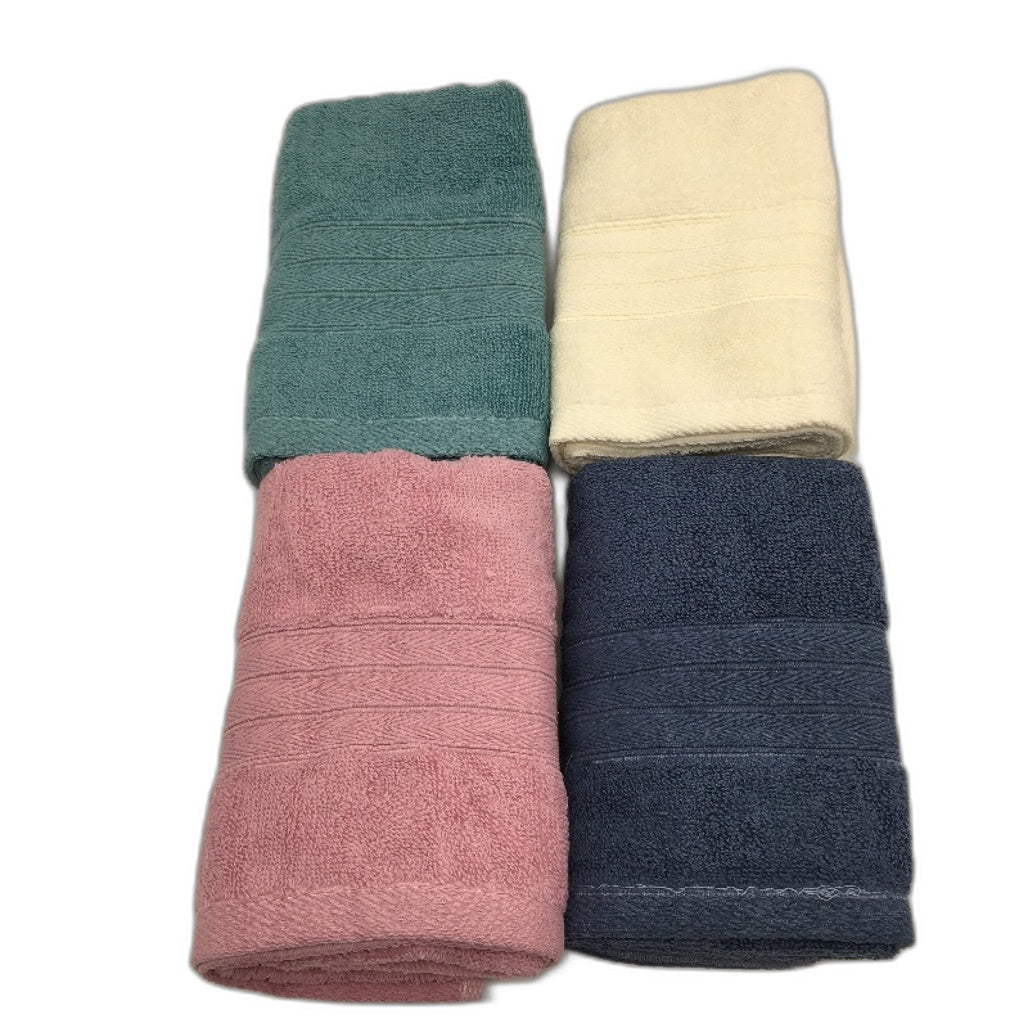 Cotton Blend 4 Pack 70x33CM Soft Face Towels For Bathroom Kitchen Gym Spa NEW