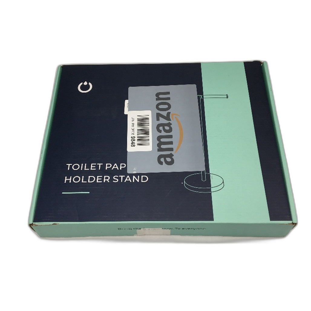 FORIOUS AU12601B Bathroom Toilet Paper Free Standing Holder in Matte Black NEW