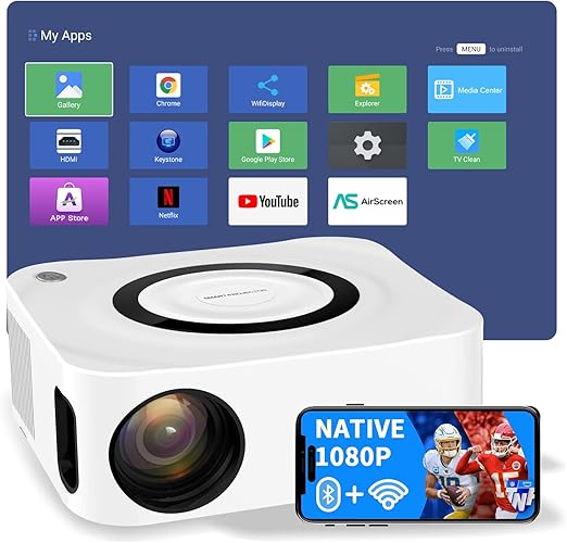 Native 1080p Wireless Bluetooth TCT LCD Home Theatre Android Projector DEMO