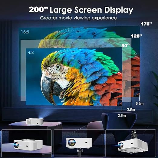 Native 1080p Wireless Bluetooth TCT LCD Home Theatre Android Projector DEMO