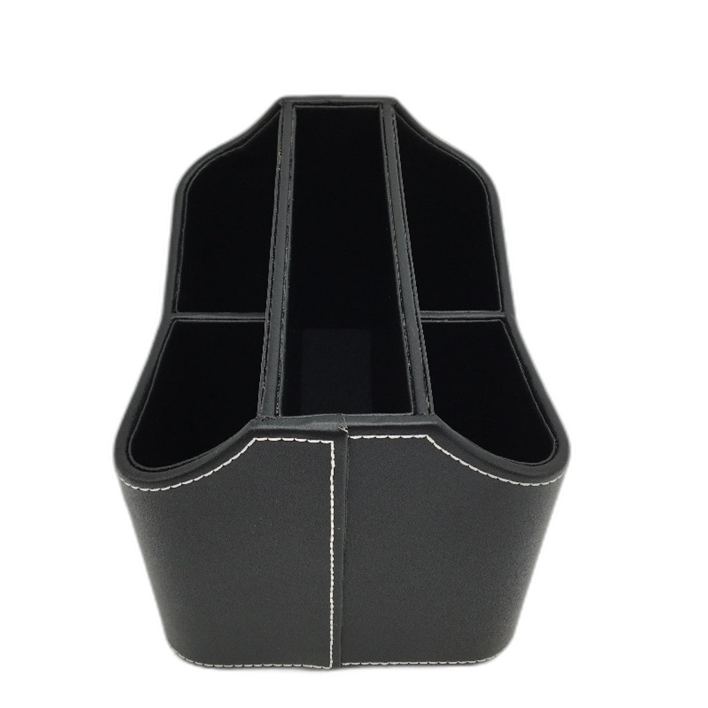 360 Degree Swivel Rotating 5 Compartment Desk Organiser Caddy in Black NEW