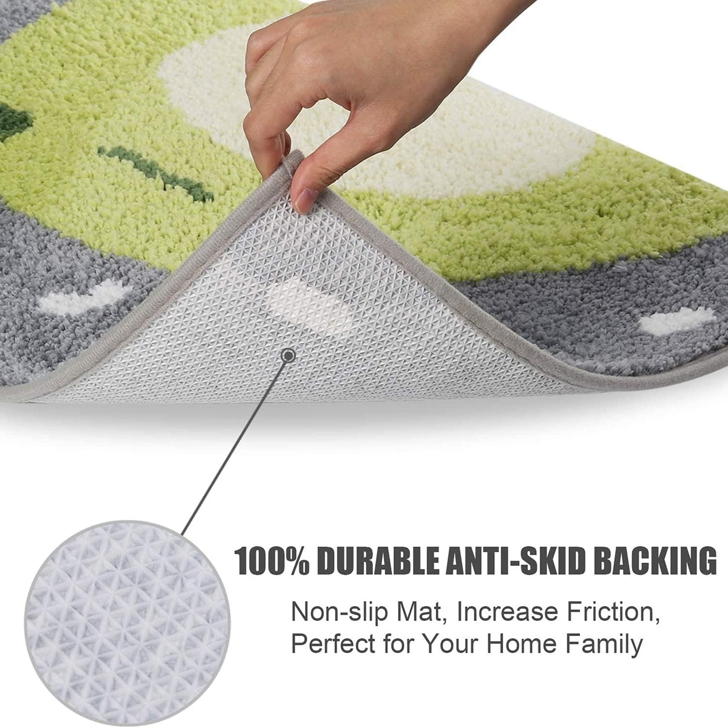 Ankah Luxury Shaggy Bath Mat Little Frog Design, High Absorbent, Australia...