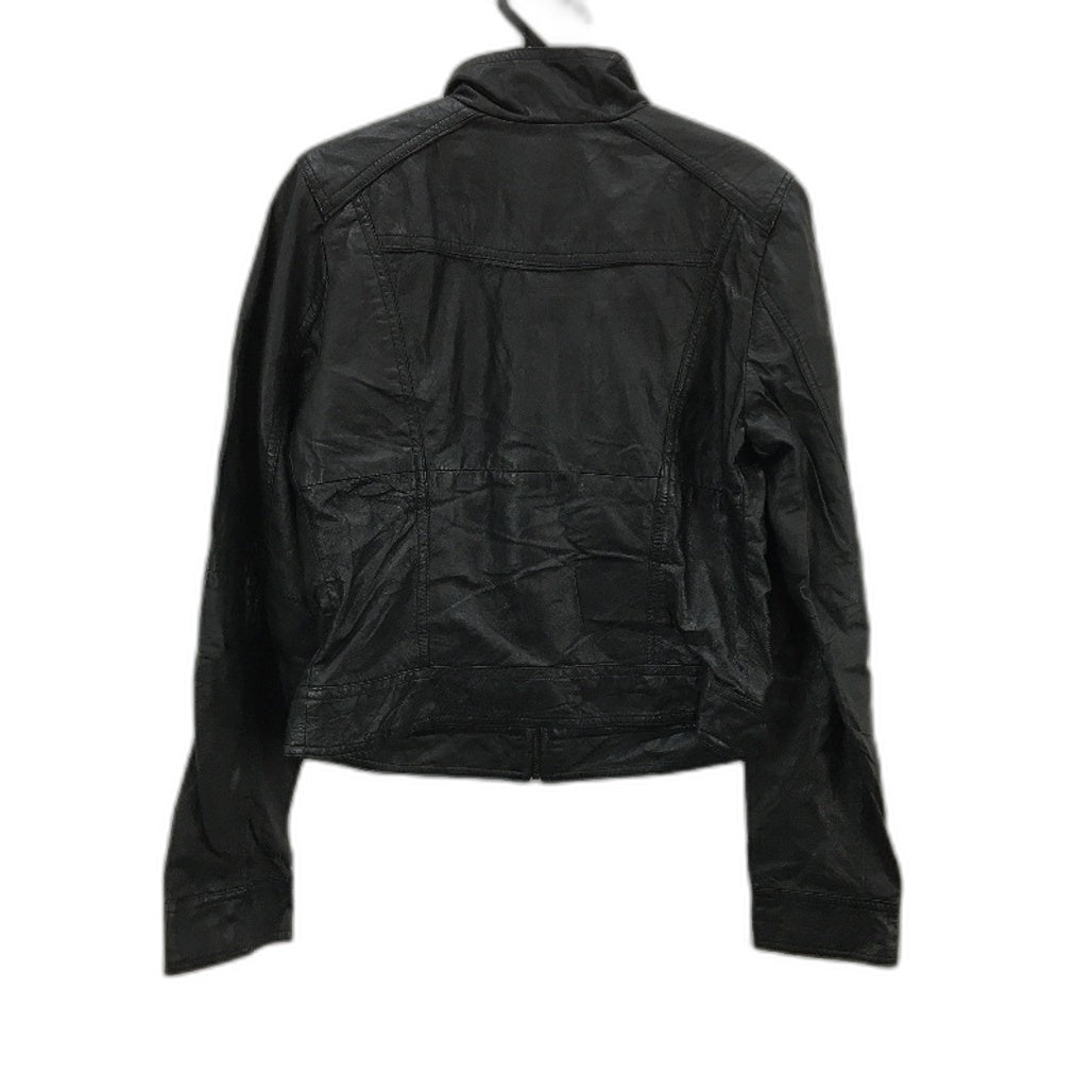 Just Jeans Genuine Leather Fully Lined Zip Up Biker Style Jacket Ladies Size 10