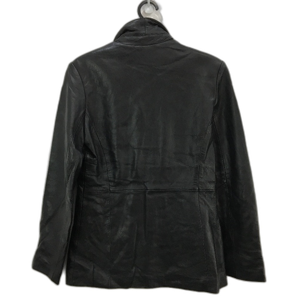 Just Jeans Genuine Leather Fully Lined Button Up Mid Length Jacket Ladies Size 8