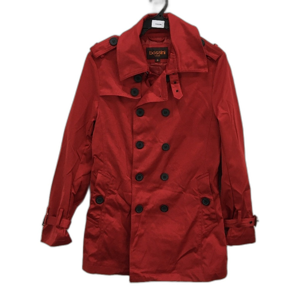 Bossini London Vivid Red Short Length Trench Style Jacket Ladies Size Small