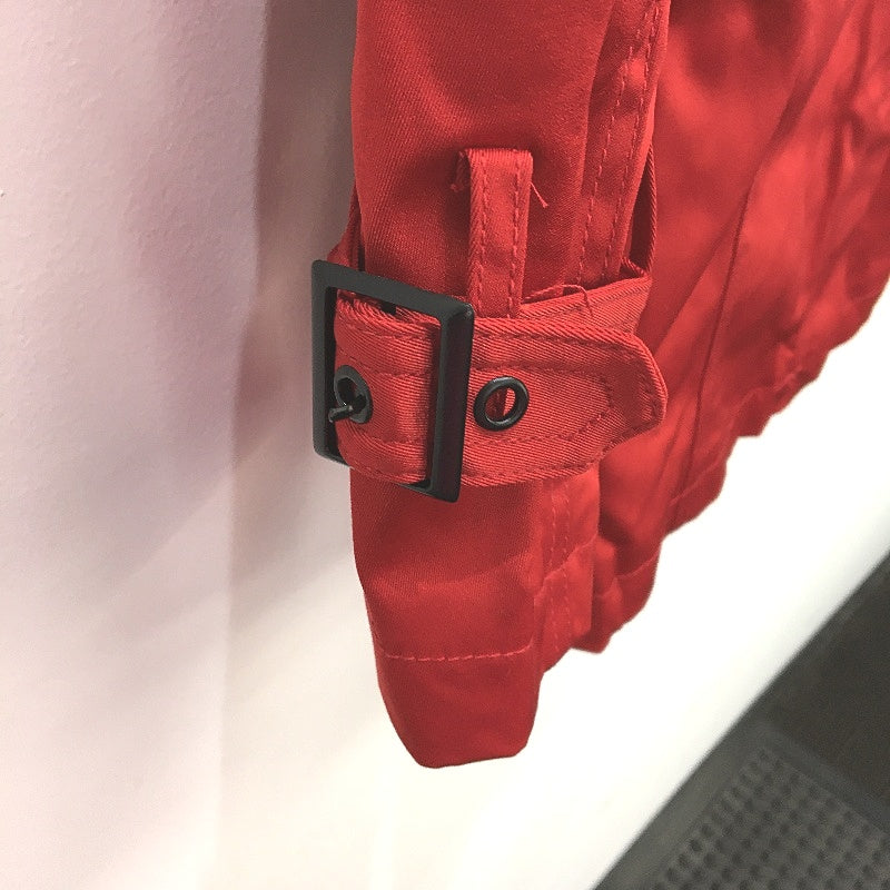 Bossini London Vivid Red Short Length Trench Style Jacket Ladies Size Small