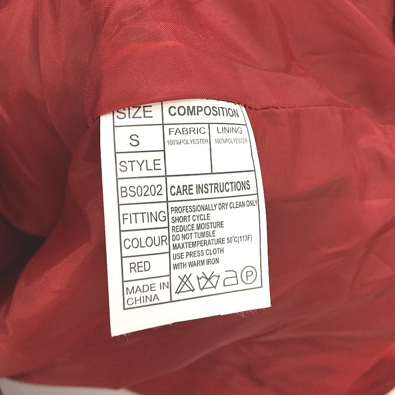 Bossini London Vivid Red Short Length Trench Style Jacket Ladies Size Small