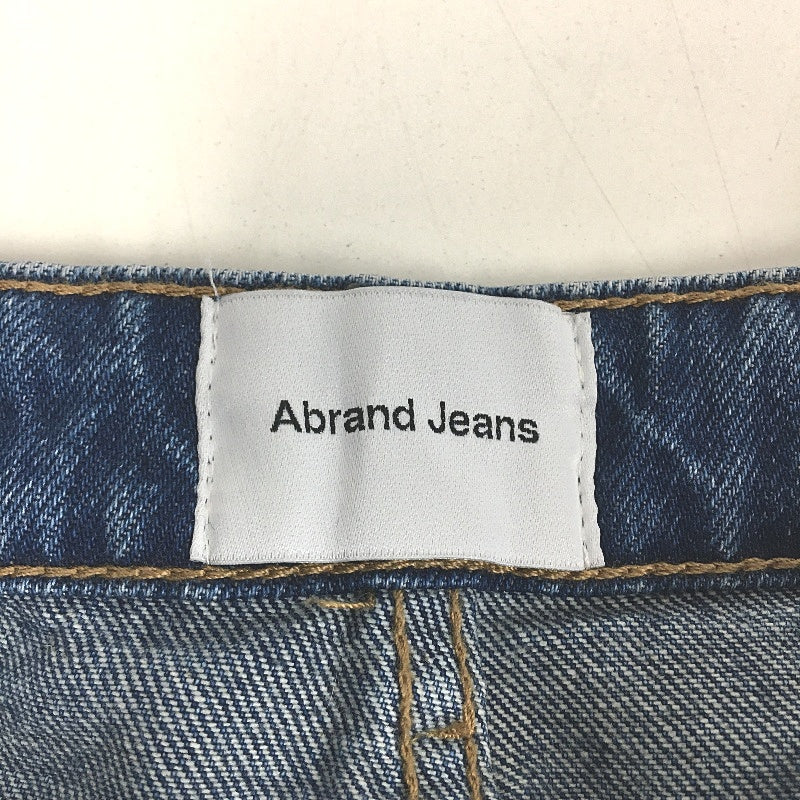 Abrand Jeans Blue Wash Raw Hem 100% Denim Mini Skirt Ladies Size 9 / 27