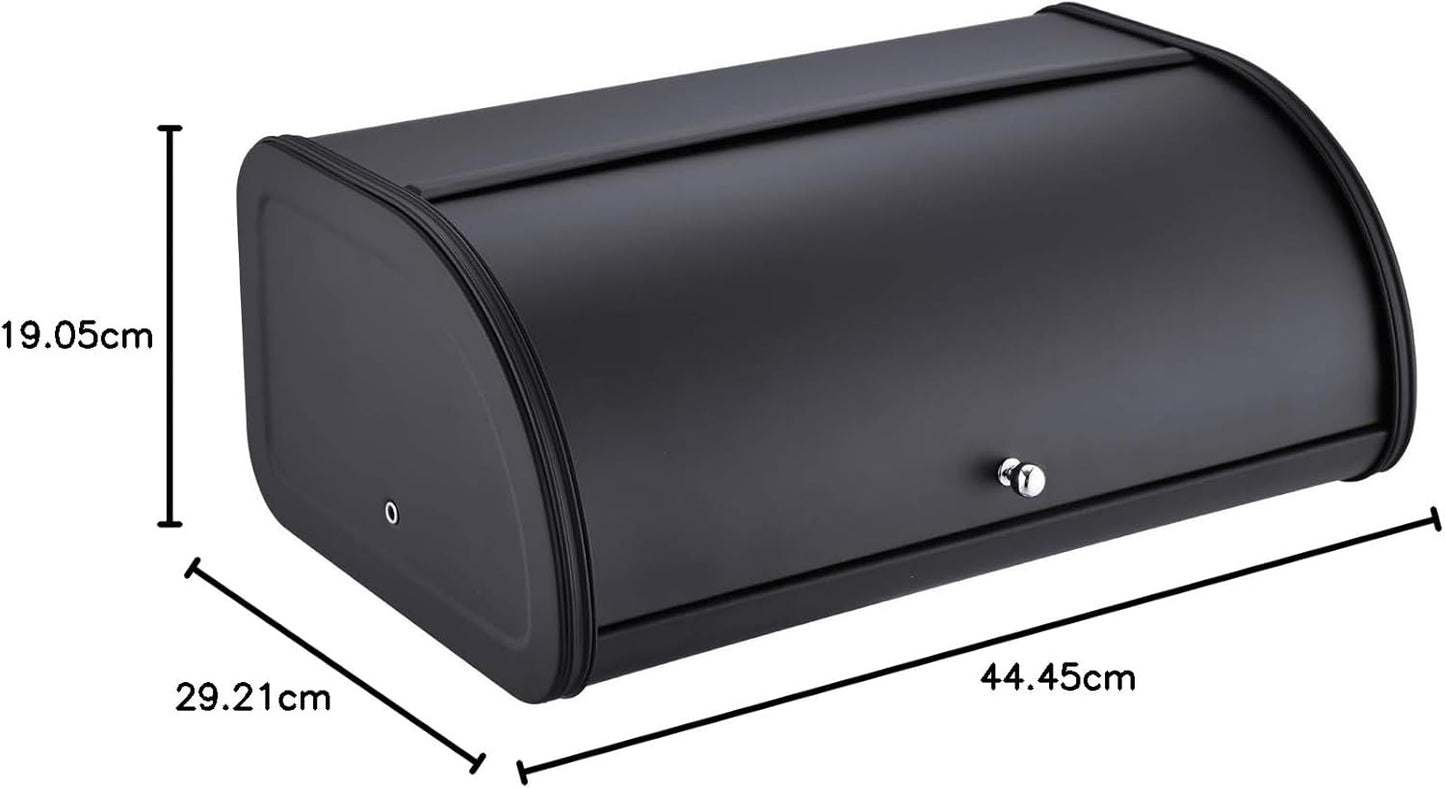 HILFA Stainless Steel Bread Box with Roll Up Lid for Kitchen Storage AU Online