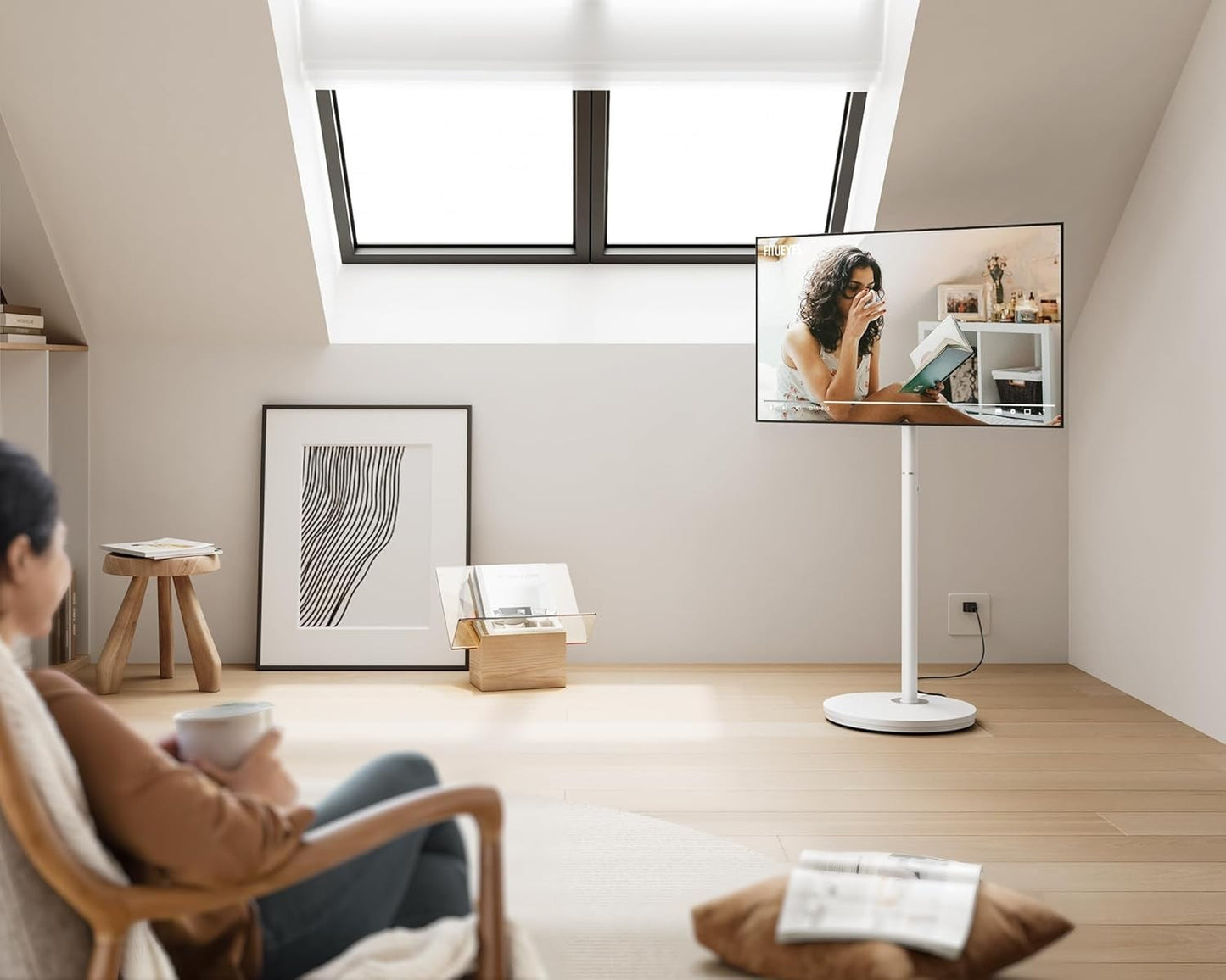 FITUEYES Minimalist Rolling TV Cart for 24-48 Inch TVs with Wheels... DEMO