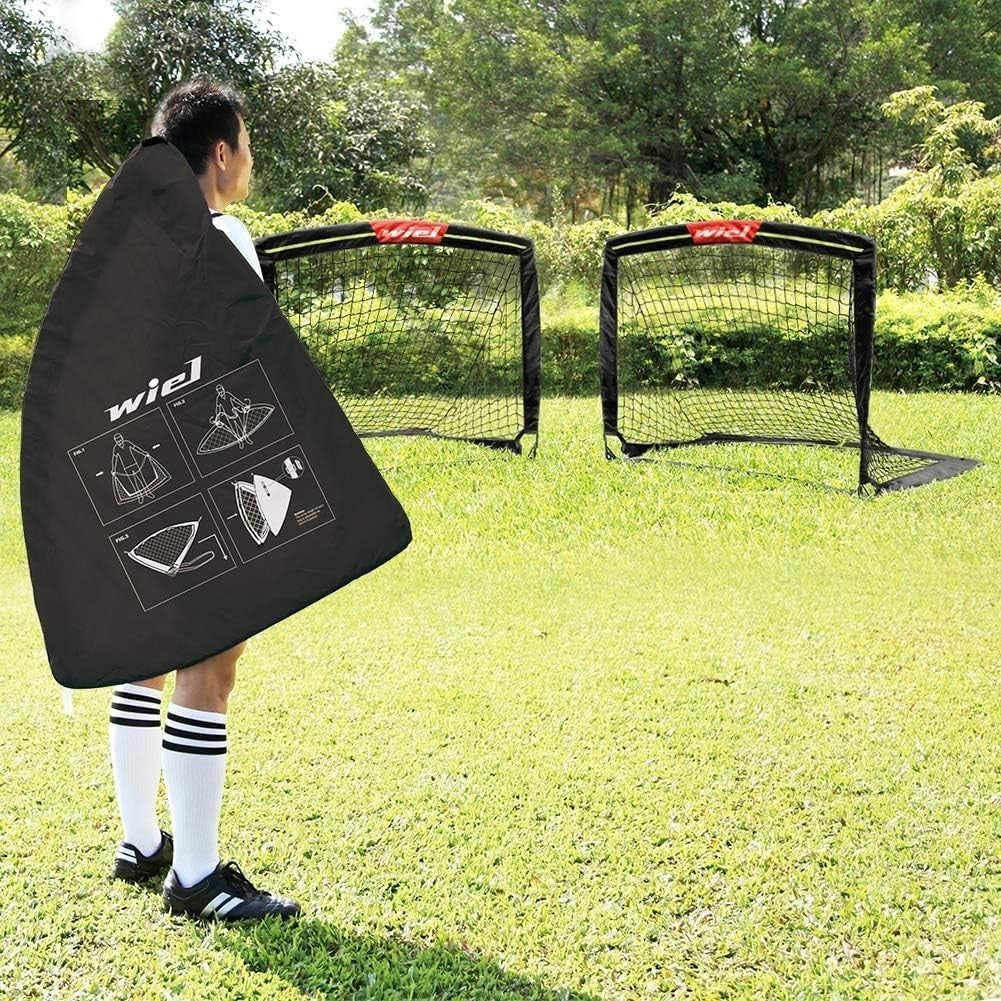Wiel 4ft x 3ft Fold-Up Soccer Goals with Reflective Strips for Kids Australia