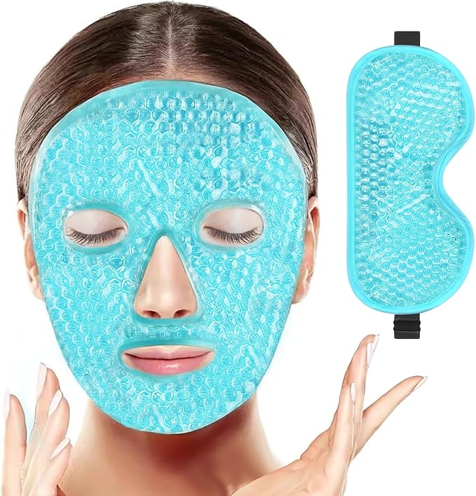 BeeVines 2 Piece Hot Cool Compress Gel Bead Eye Masks for Puffiness NEW