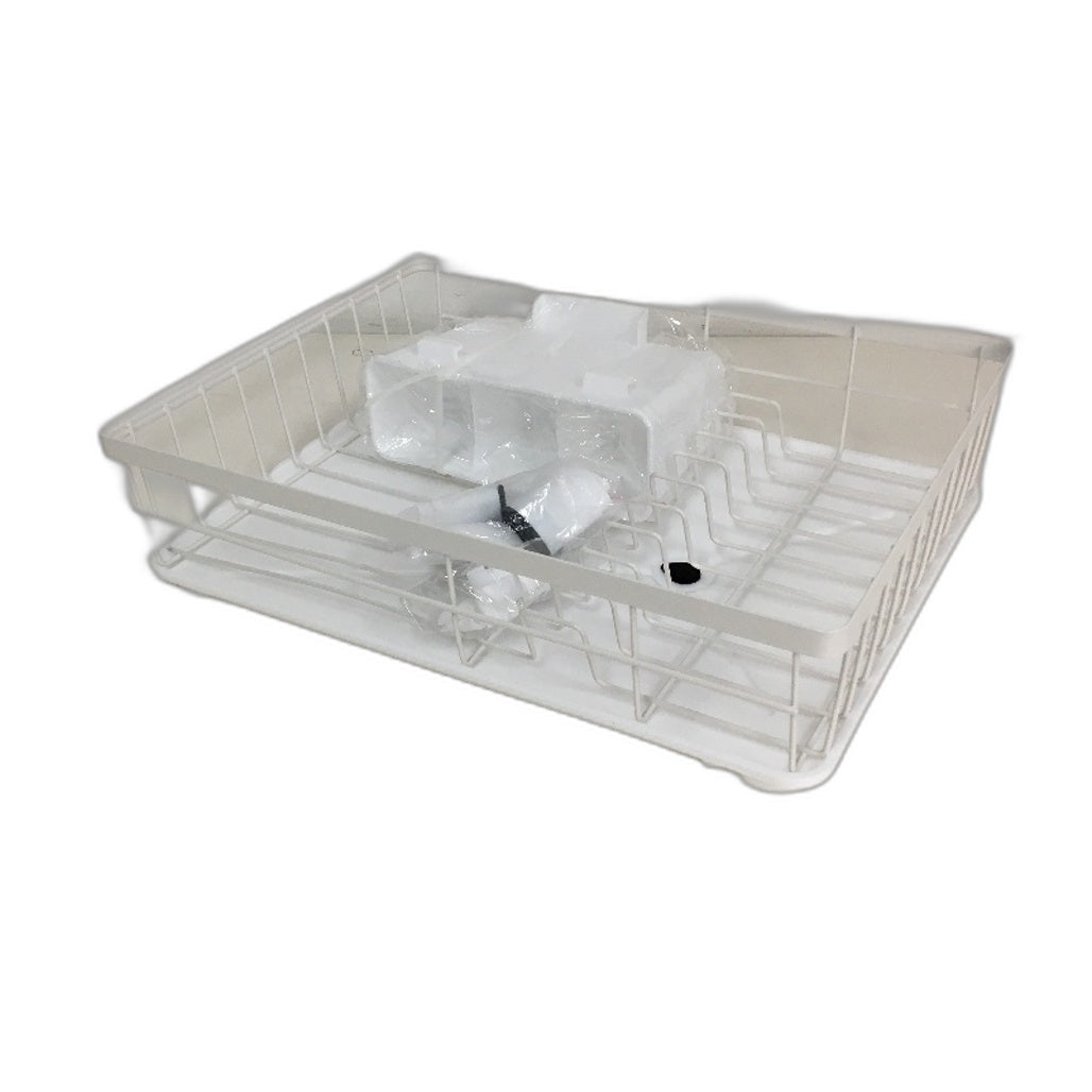 1 Tier Small Capacity Countertop Wire Dish Drying Rack in White NEW
