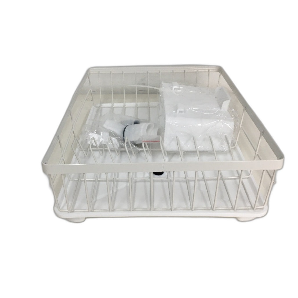 1 Tier Small Capacity Countertop Wire Dish Drying Rack in White NEW