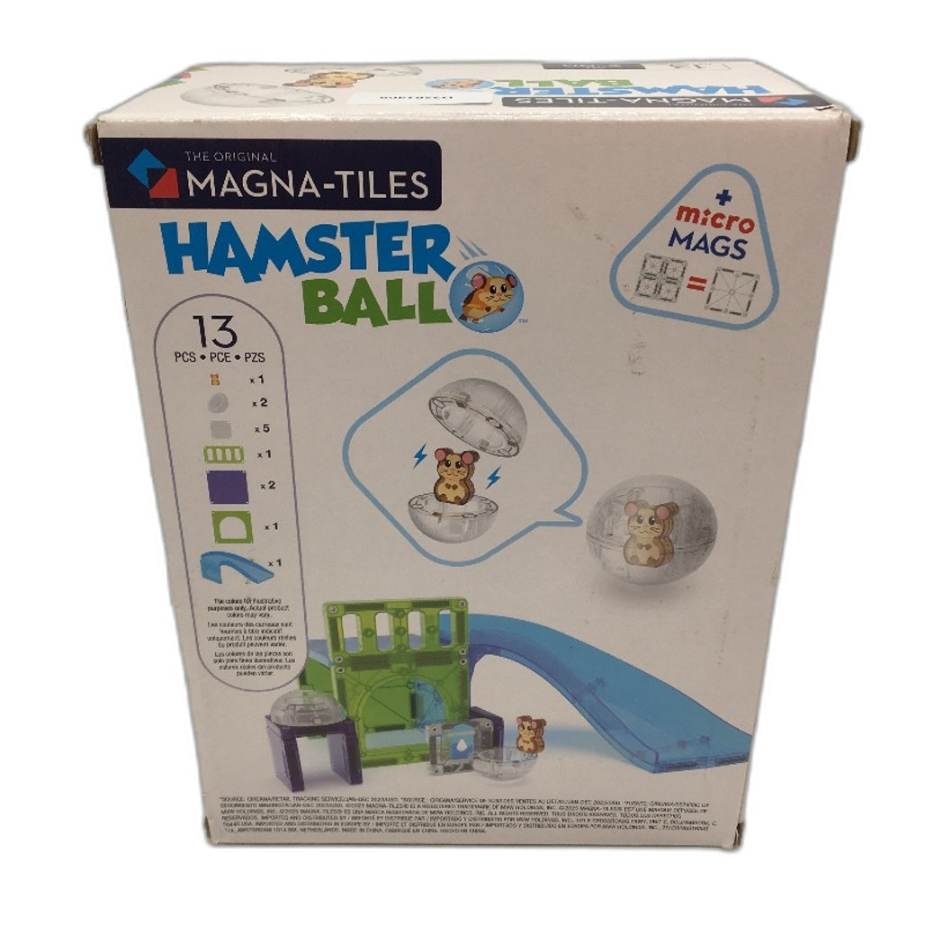 Magna-Tiles 13 Piece Magnetic Hamster Ball Track Puzzle Set NEW