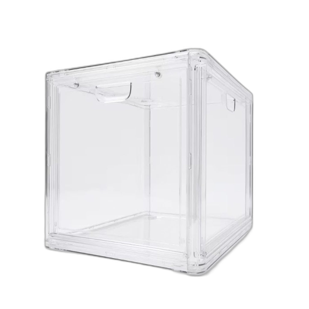 1 Piece Two Door Clear Acrylic Shoe Box Stackable Storage Organiser NEW
