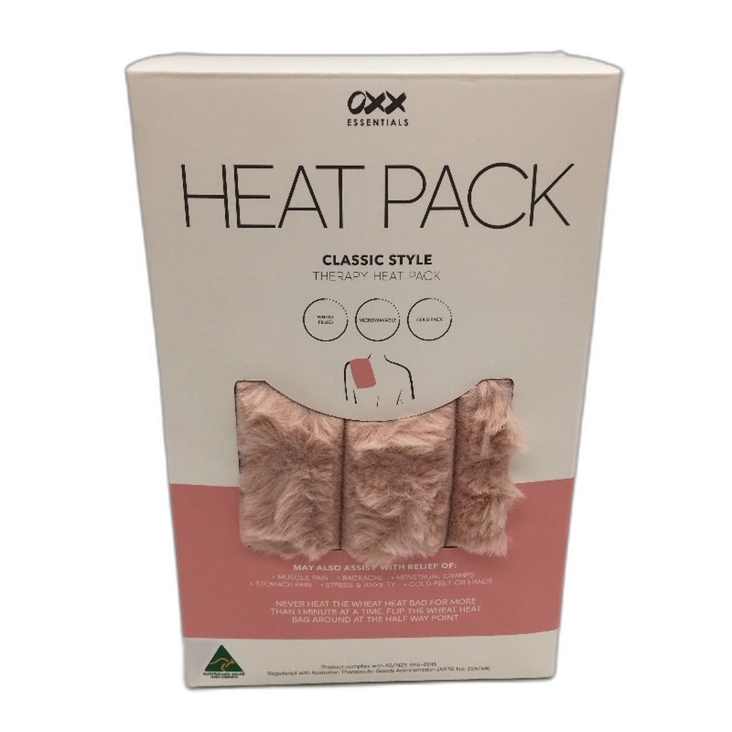 OXX Bodycare 2pk Bunny Eye Mask and Classic Style Pink Heat Pack Bundle NEW