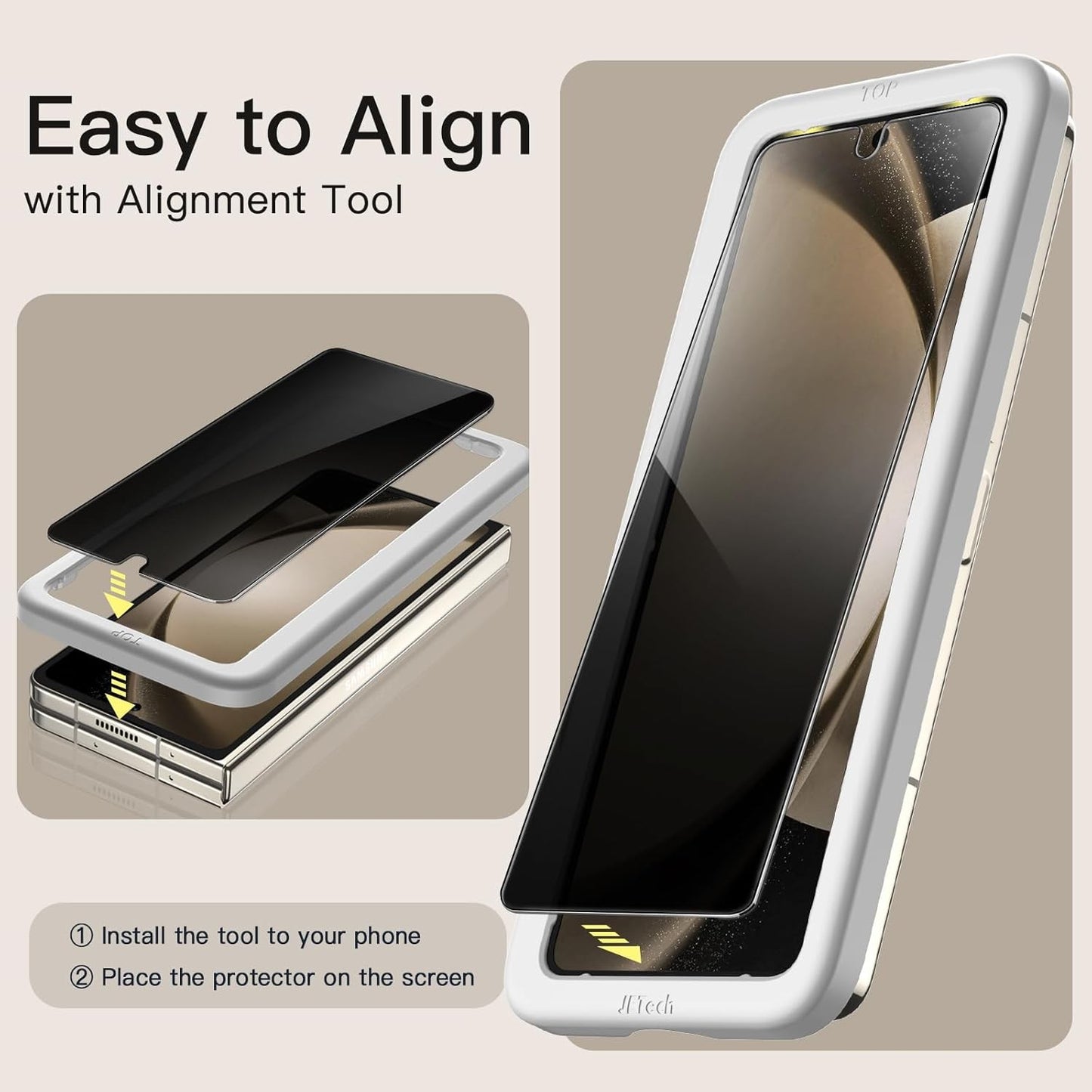 JETech Front Privacy Screen Protector for Samsung Galaxy Z Fold 5