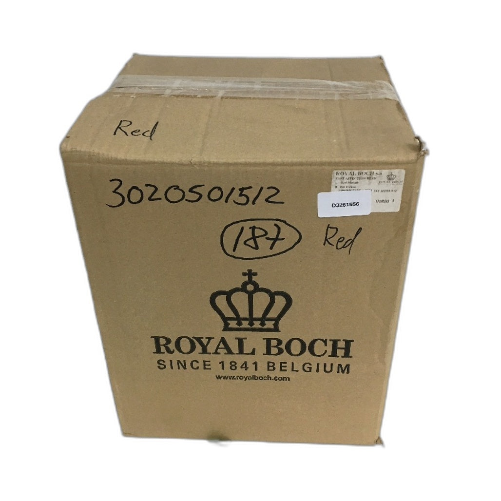 Royal Boch Belgium Large Red Fast Effection Bear Porcelain Figurine 27cm NEW