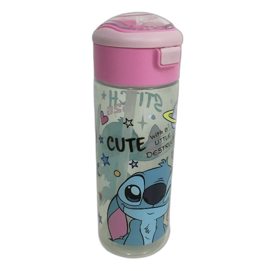 Stitch Plush Character Pillow, Hooded Towel and 24oz Water Bottle Bundle NEW