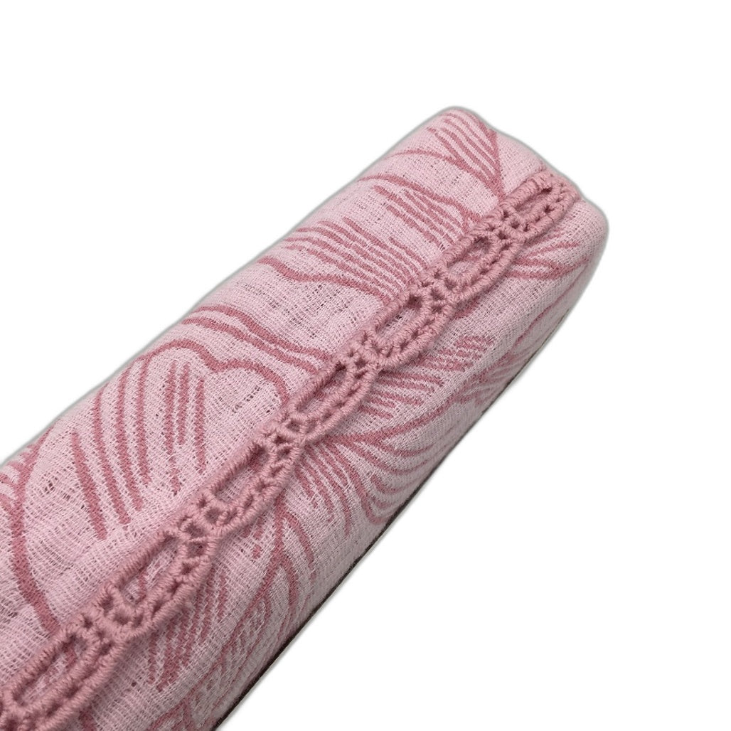 Target Dayna Floral Textured Pink Jacquard European Pillowcase 65x65cm NEW