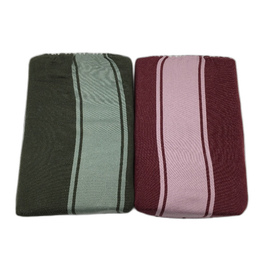 2 Piece Merlot Red and Forest Green European Square Pillowcases 65x65cm NEW