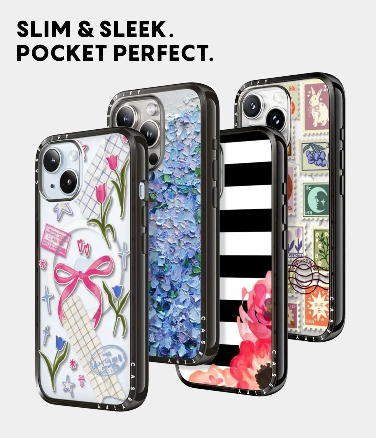CASETiFY Compact iPhone 16 Case with Military Grade Protection - Clear Black