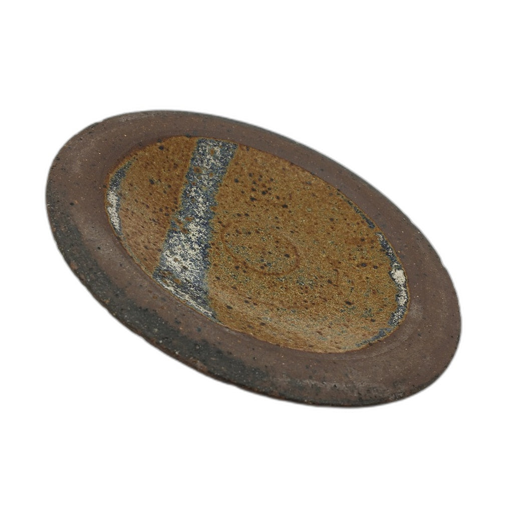 HANDCRAFTED Earthware Pottery Brown Toned Ornate Handled Trinket Dish With Lid