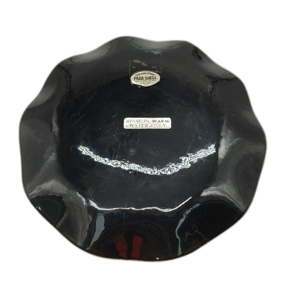 COLLECTABLE New Zealand Natural Paua Shell Resin Trinket Dish 18cm